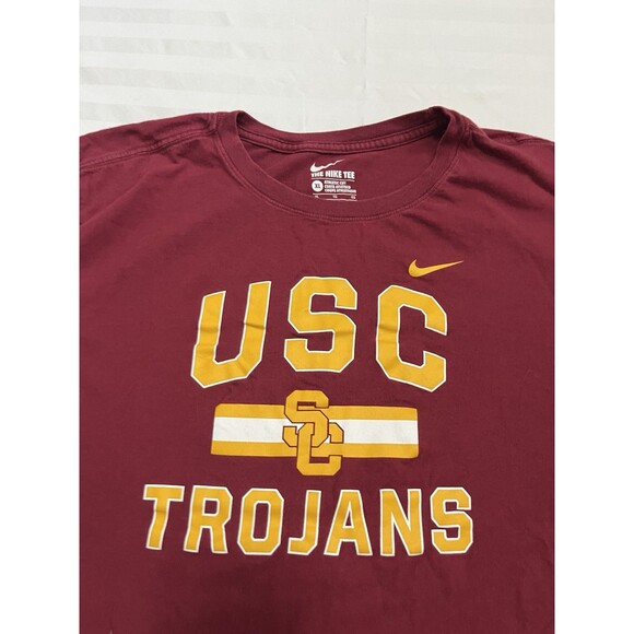 Vintage Nike USC Trojans Football T-Shirt Mens XL Cardinal Red 90s NCAA Y2K - Picture 2 of 5